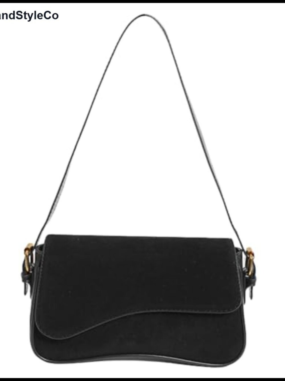 Suede Shoulder Bag Underarm Purse Y2K Tote Crossbody with Removable Strap